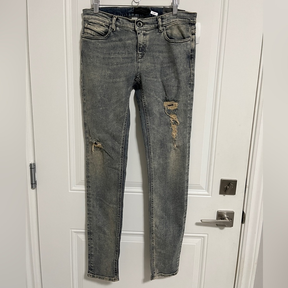 NWT -Diesel Black Gold Women’s Distressed Slim Skinny Jeans - Made in Italy - 28